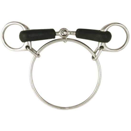 DEXTER RING W/rubb cov snaffle mth 12.5cm