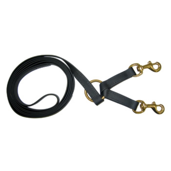 PVC LEAD 25MM DOUBLE CLIP BRASS BLACK