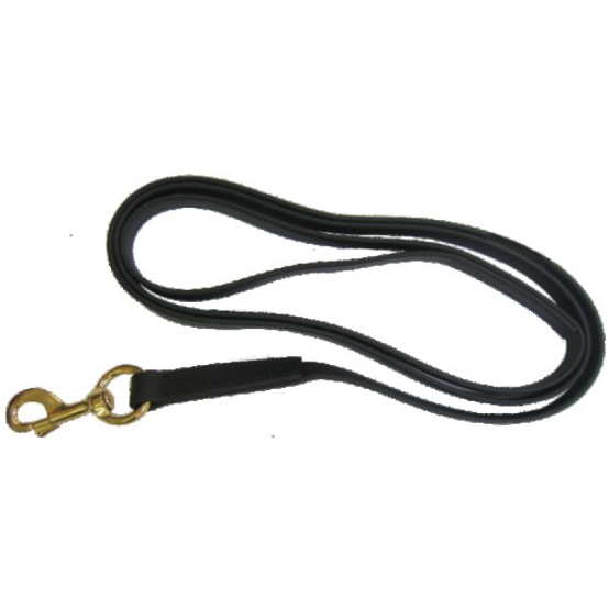 PVC LEAD 25MM SINGLE CLIP BRASS BLACK