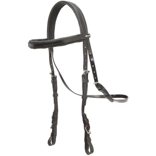 [BRIDLE & REINS:ZIL672481] PADDED BRIDLE HEAD-BLACK