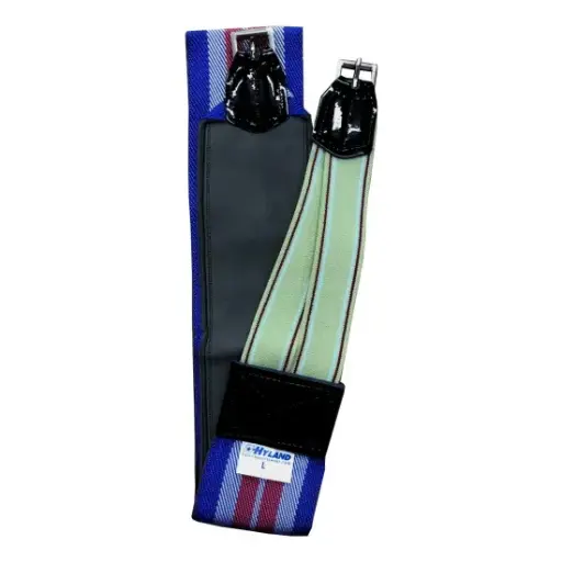 HYLAND LIGHT GIRTH SINGLE ELASTIC -TRI BLUE WEBBED FABRIC