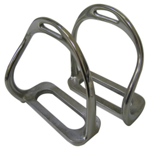 [STIRRUP IRONS:EX12] SAFETY STIRRUP IRONS 11cm 4.25Inch STAINLESS STEEL