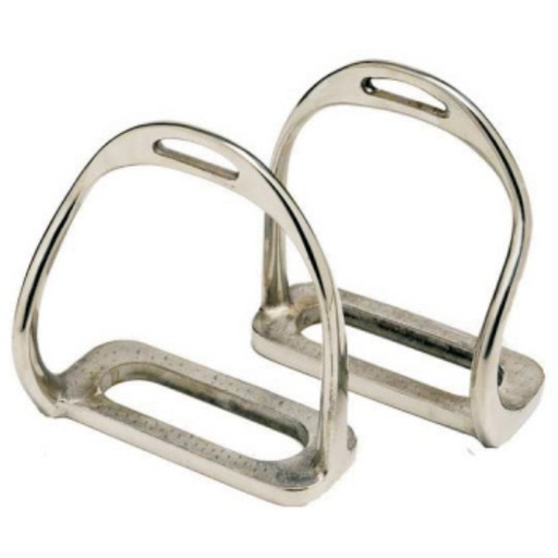 [STIRRUP IRONS:EX12.001] SAFETY IRONS 4.5 Inch NICKEL PLATE